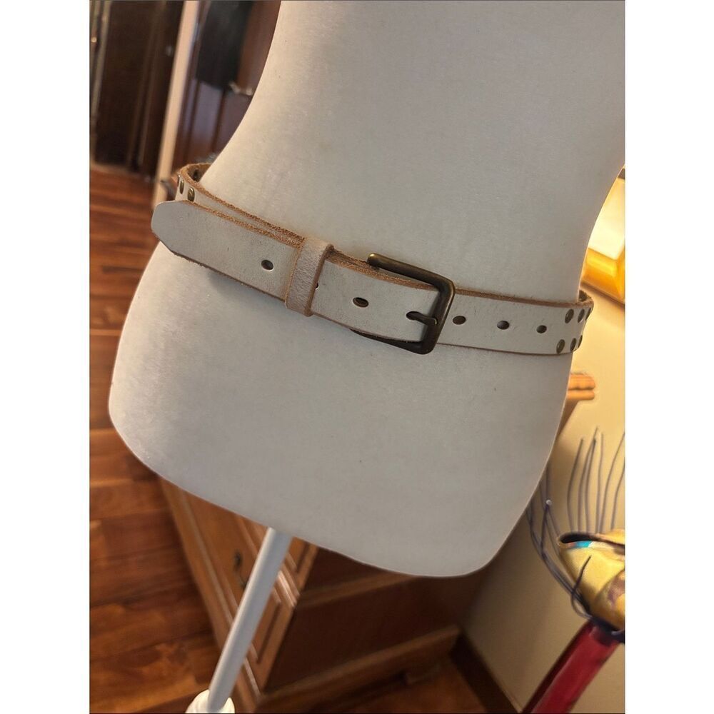J. Crew Tan Studded Leather Waist Belt - S